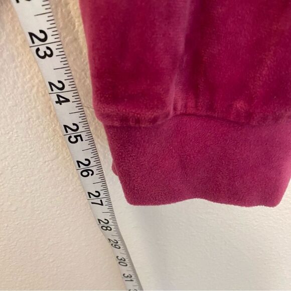 Juicy Couture hot Pink Velour velvet Jogger Gold Embroidered Logo y2k 90s XL - Picture 7 of 10